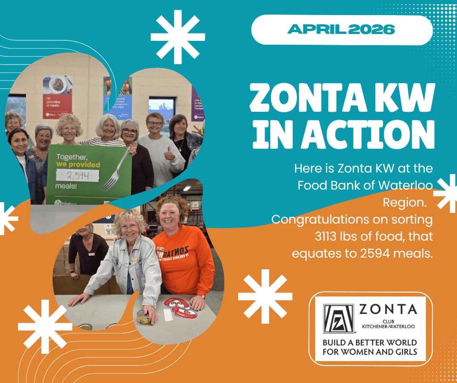 Zonta KW in Action at the Food Bank